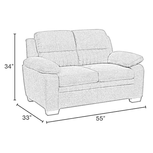 Image of Torque - Jett Premium Fabric 2 Seater Sofa Set for Living Room (Blue) | Stylish Comfortable 2 Seat Sofa for Guest Room Home Centre