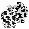 Generisch Male Casual Cow Print Hoodie Drawstring Long Sleeve Pocket Hooded Blouse Training Stuff Men, White, L #3