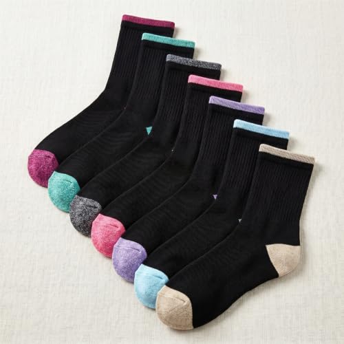 Image of Tipi Toe Women's Fun Patterned Dress Socks, 12-Pack Lightweight Colorful Crew Socks, Casual Novelty Assorted Designs