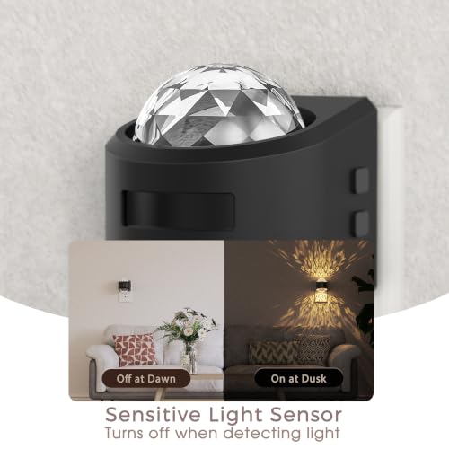 Image of Motion Sensor Night Light Projector Dimmable Warm White Rotatable | night lights plug into wall dimming, dusk to dawn & motion sensor, 180rotatable, 3000K bedroom hallway bathroom home decor