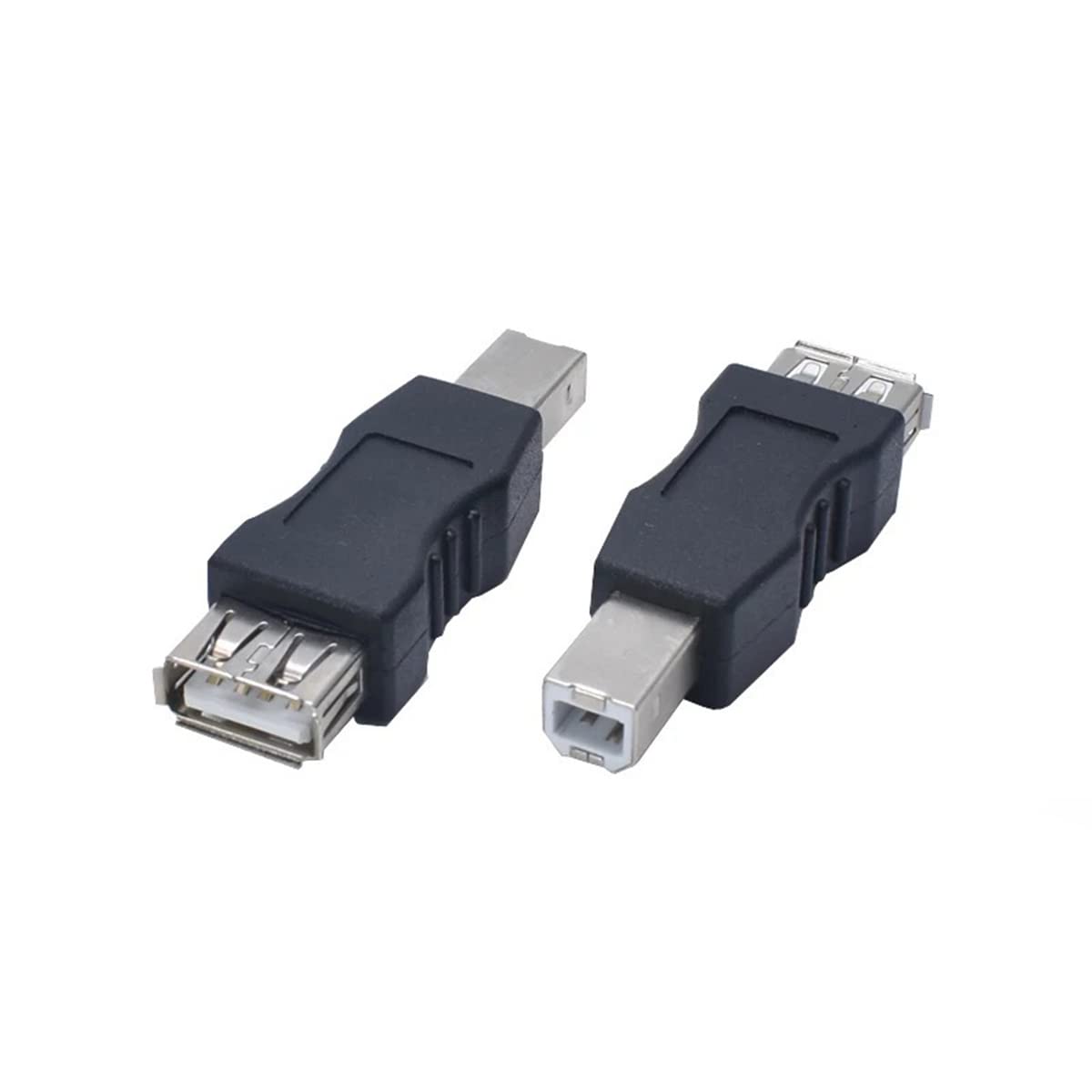 Herfair USB A to B Adapter - Female to Male Converter for Printers, Scanner, Fax Machine and More (2 Pack)