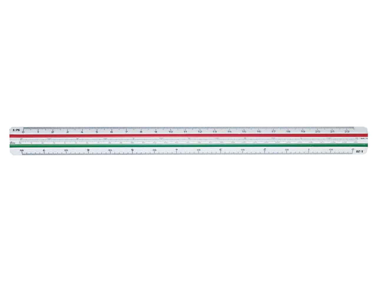 STAEDTLER 561 98-1BK Mars Reduction Scale Triangular Ruler - Version 1 (1:20, 1:25, 1:50, 1:75, 1:100, 1:125)