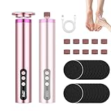 2 in 1 Hornhautentferner Elektrisch,Fusspflege Set Professionell,Wiederaufladbarer Hornhaut Entfernen Fuß,9 Stufen Einstellbar mit Austauschbaren FußFeilen für Hornhaut,Abgestorbener