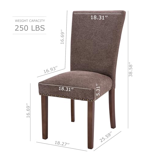 Colamy A420N Upholstered Parsons Dining Chairs Set Of 4 thumb #1