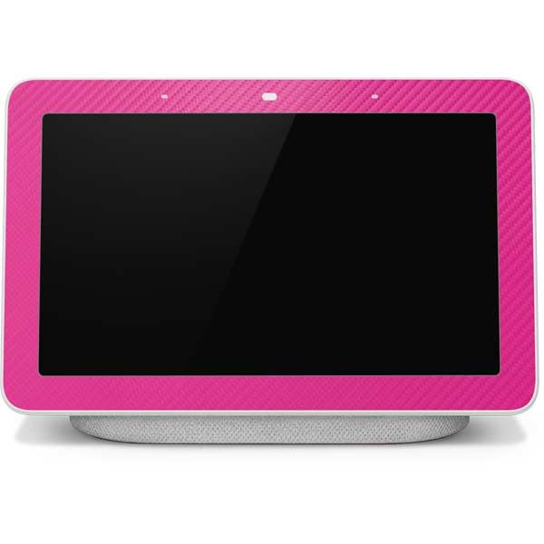 Skinit Decal Audio Skin Compatible with Google Home Hub - Pink Carbon Fiber Specialty Texture Material Design