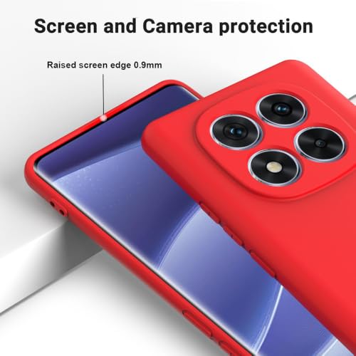 Image of Back Cover for Mi Redmi Note 14 Pro 5G / 14 Pro 4G | Full Camera Protection | Premium Liquid Silicon Case | Flexible Bumper Case for Mi Redmi Note 14 Pro 5G / 14 Pro 4G / Poco X7 5G (Red)