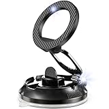 fidesert Magnetic Phone Holder for Car [90+LB Strongest Suction&3000gf Strongest Magnetic] 360° Adjustable Vacuum Phone Holders for Your Car, Magsafe Car Mount for iPhone (Black)
