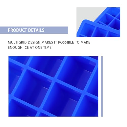 Molde para cubitos de hielo de silicona 2 piezas azul miniatura 6