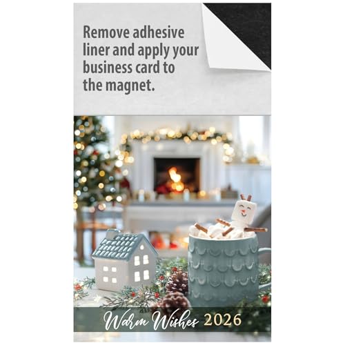 Peel and Stick Magnetic Business Card Calendars, 100-pack