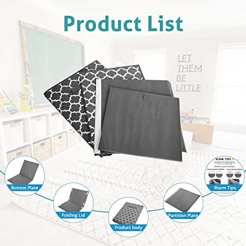 Homyfort Toy Chest Box For Boys, Girls, Kids, Large Collapsible Storage Bins Container With Flip-Top Lid & Divider For Nursery, Playroom, Closet, Stuffed Animal, Sturdy Home Organization, Grey #TOP4