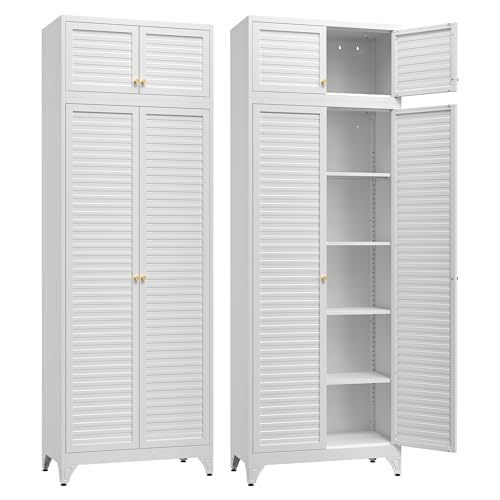 Metal Storage Cabinet with Doors and Shelves