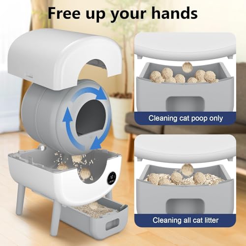Image of Cumrige Automatic Litter Box,Safety Sensor,App Control,95L Large Capacity