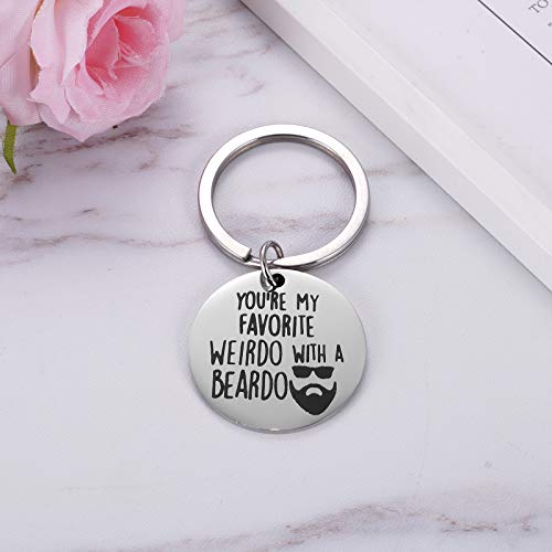 Ukodnus You're My Favorite Weirdo Keychain - Funny Valentine's Day Gifts For Boyfriend Husband - Anniversary Birthday Gift For Him #TOP3