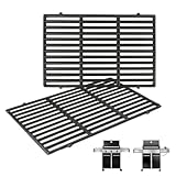 QuliMetal 7524 Matte Cast Iron Cooking Grates (19.5 x 12.9 x 0.6) for Weber Genesis E and S, 300 Series (E310, E320, S310, S320) Gas Grills