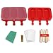 Pack of 2,3 Cavities Silicone Cute Mini Ice Pop Mold with Lid,Ice Cream Maker Mold Cute Popsicle Mold with 60 Sticks and Scouring Pad
