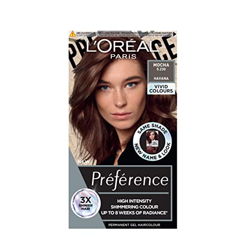Preference Vivids 5.230 Mocha: Long-lasting high-intensity permanent hair colour. Enjoy vibrant captivating results with this rich mocha shade providing exceptional depth and luminosity.