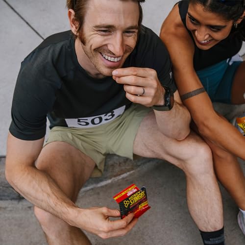 Image of Honey Stinger Cherry Cola Caffeinated Energy Chew, Gluten Free, with Caffeine, for Exercise, Running and Performance, Sports Nutrition for Home & Gym, Pre and Mid Workout, 21.6 Ounces (Pack of 12)