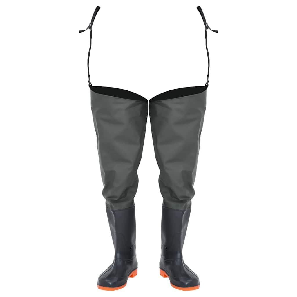 vidaXL Watstiefel, Hüftstiefel für Angler Landwirte, Anglerstiefel Wasserfest Verstellbar, Fischerstiefel Wathose, Dunkelgrün Gr. 42