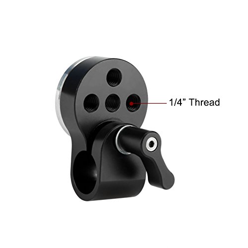 NICEYRIG 15 mm Schiene Rod Clamp mit Standard-Rosette Mount Adapter für DSLR Kamera Shoulder Rig Support System – Bild 3