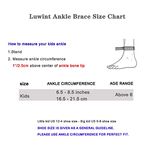 Luwint Kid Compression Ankle Brace - Knitted Ankle Sleeve Sock Support For Sprains Arthritis Tendonitis Running Fitness, 1 Pair #TOP2
