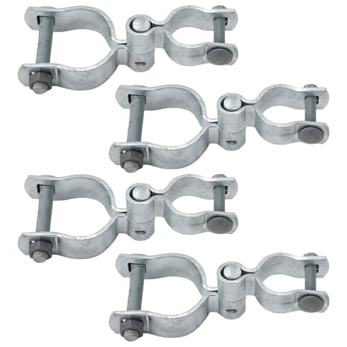 Image of VIVIDA 1-3 /8 inch x 2-3 /8 inch Chain Link Fence Gate Hinge Kit, 4 Pack