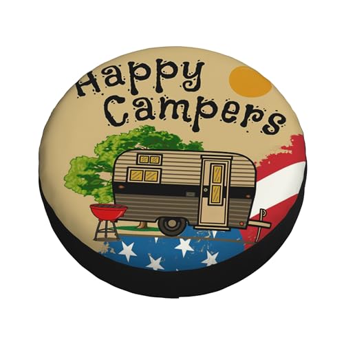 Image of Spare Tire Cover for RV Camper Trailer Weatherproof Universal Wheel Cover for RV Travel Trailer Camper Truck 15inch