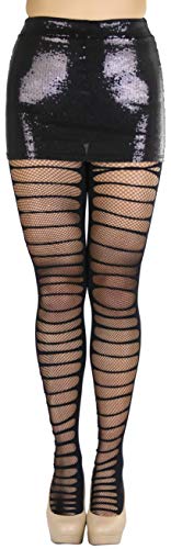 Image of ToBeInStyle Women's Large Mesh Fishnet Patterned Pantyhose Tights