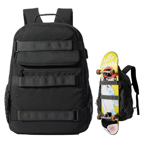 Skateboard Backpack, Large Skateboard Bag for Men and Women Laptop Bag with USB...