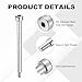 MECCANIXITY 16 Pcs 304 Stainless Steel Shoulder Bolt 4mm Shoulder Dia 50mm Shoulder Length M3x0.5 Thread Hex Socket Shoulder Bolts for Hydraulic Injection Molding Machinery Industries