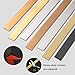 LKYJD 50mmx8m Stainless Steel Trim Strips Brushed Gold Metalized Wall Trim Molding Thin Metal Finishing Sheet for Mirror Frame Wall Metal Gap Strip Filler Trim for Kitchen Tools and Home Decoration