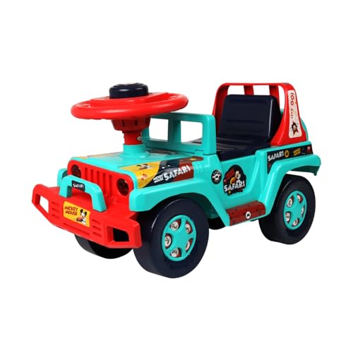 Image of Toyzone Ride On | Baby Car | Kids Car | Toy Car| Push Car| Swing Car| Ride on Car with Music & Horn (Mickey Mouse Safari)