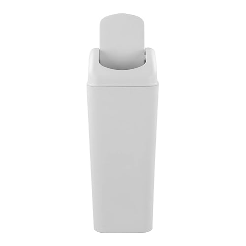 Miniatura 7 de Xyskin Bote de basura de plástico de 3.5 galones con tapa abatible, cubo de basura para baño