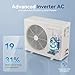 Kinetheme 12000 BTU Mini Split AC/Heating System, 19 SEER2 115V Inverter Air Conditioner with 1 Ton Heat pump, Complete Installation Kit Included, Covers Up to 750 Sq.Ft