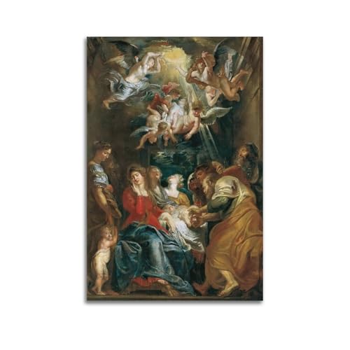 KANGZENG Póster artístico de Peter Paul Rubens (La circuncisión de Cristo), lienzo, impresiones artísticas para pared, cuadros fotográficos, decoración del hogar, 20 x 30 cm