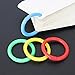 Loose Leaf Binder Rings, 22mm 0.85 Inch Plastic Office Book Ring 7 Color Mixed DIY Keychain Ring Clips