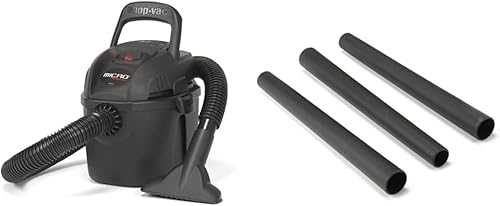 Shop-Vac 2021005, Micro aspiradora húmeda y seca, 1 galón, manguera de 1.25 pulgadas de diámetro x 4 pies, 50 CFM, (1 paquete) y 9061400 varitas de