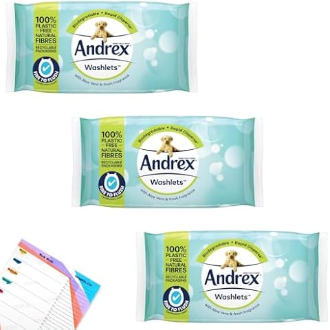 Andrex Flushable Wipes with Aloe Vera Cover