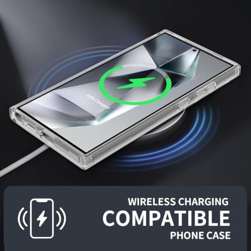 Image of DIZORO Crystal Clear Magnetic Compatible with Samsung S24 Ultra Case with Anti-Yellow Anti-Scratch | Shockproof Transparent Cover