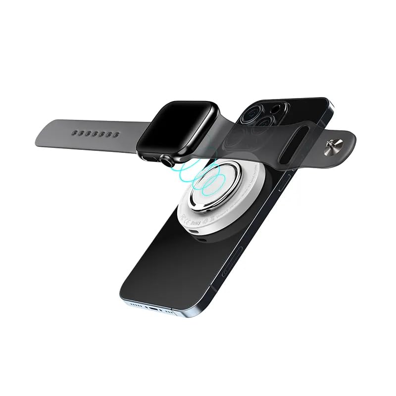 JEEM Magnetic Wireless Charger for iPhone 15/14/13/12 Pro, Plus and Max, Airpods Pro, Apple Watch Series 9/8/7/6/5, 3 in1 Charging Station, magsafe Charger QI 15W rohs Charger with Finger Ring/Stand.