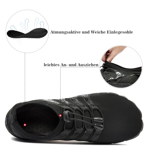 Image of Men's Hike Barefoot Quick-Dry Sports Shoes Wide Toe Aqua for Swim Diving Surfing Kayaking Pool Beach Walking