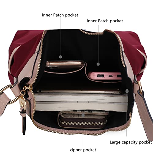 Image of MKF Collection Shoulder Bag for Women, Nylon Handbag Purse, Top-Handle Hobo Bag And Wallet