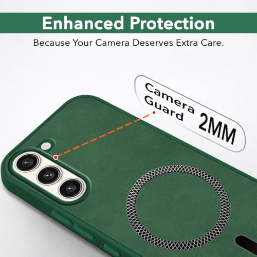 Image of Jkobi Leather Finish Back Cover Case for Samsung Galaxy S23 Plus 5G (MagSafe Compatible Wireless Charging | Soft Touch | Camera Bump Protection)