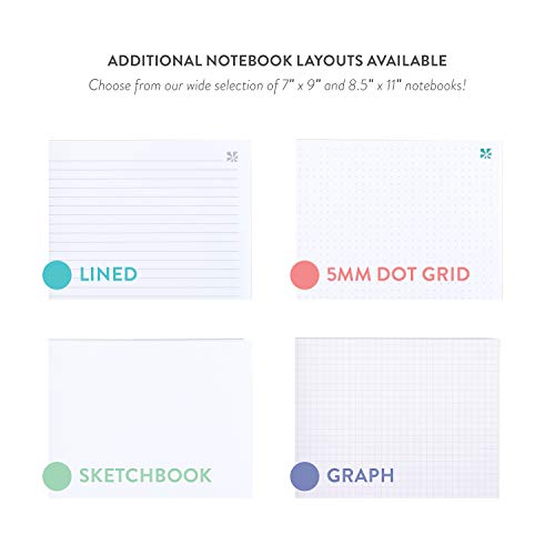 Erin Condren 8.5" X 11" Spiral Bound Productivity Notebook, Mid Century Circles, Functional 160 Lined Page and 80Lb Thick Paper Spiral Notebook, Stickers Included - Image 6