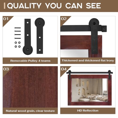 Image of COGOOD Farmhouse Bathroom Mirrors for Over Sink - 30 x 41 Espresso