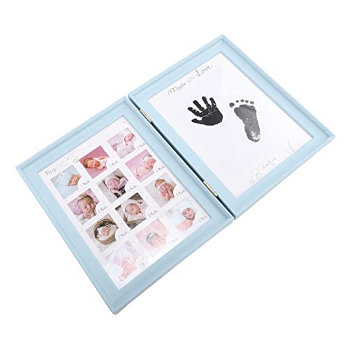 HAPINARY 1Pc Lovely Handprint Footprint Photo Frame Growth Record Keepsake for Year Design for Home Decoration and Newborn present Inner Frame