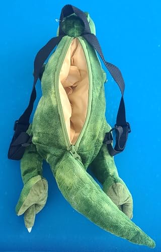 Plush Stuffed TRex Dinosaur Mini Backpack, Plush Green Stuffed Animal Shoulder Bag, Adjustable Nylon Straps with Zipper (DINO-2)4