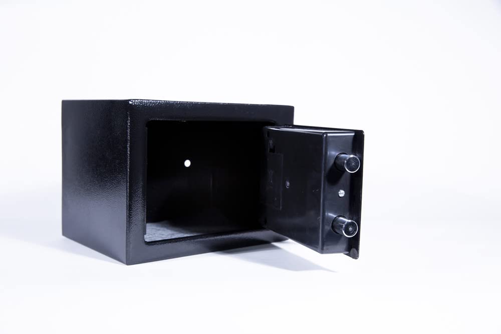 Cassaforte di Deposito Elettronica Mini Cassaforte Piccola Mini Cassaforte Elettronica Piccola cassaforte Digitale Cassetta Sicurezza Portatile Hotel sicuro Adatto per i viaggi,Nero，23 * 17 * 17 CM
