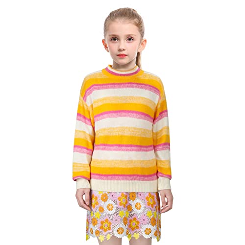 Nonnyer Kids Enid Sinclair Costume Outfit Wednesday Addams Sweater Skirt Dress Full Set Halloween Cosplay Dress Up (Medium) #TOP4