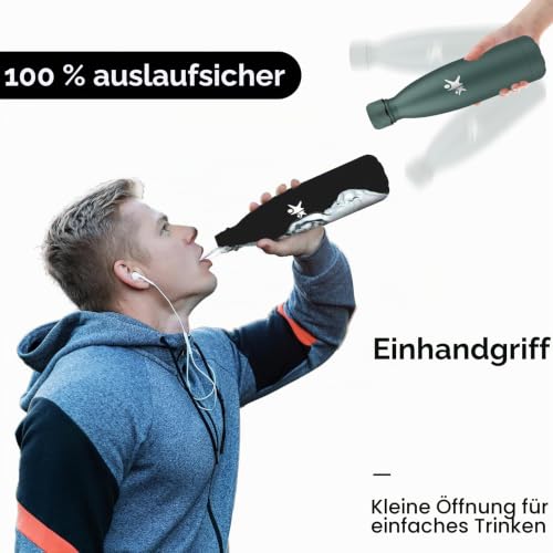 KollyKolla Thermosflasche 750ml, Vakuum Trinkflasche Edelstahl, Wasserflasche Auslaufsicher, BPA-Frei Thermoskanne Kohlensäure Geeignet… – Ansicht 4