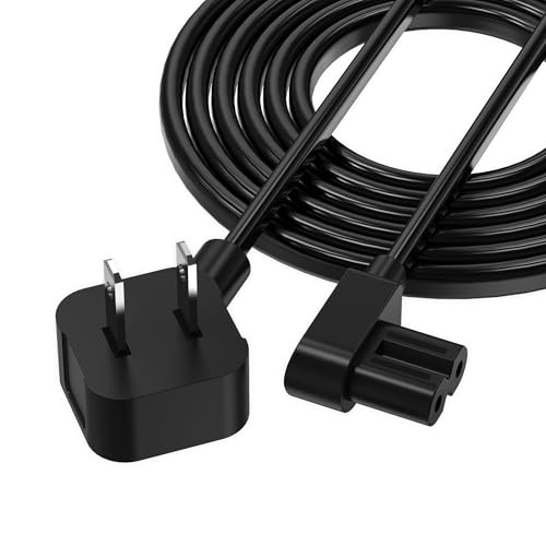 AGVEE 10ft AC Power Cord, 90 Degree Flat Plug 2-Prong IEC C7 C8 Cable by AGVEE - Used condition - US$8.78